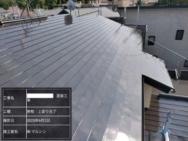 屋根：上塗り