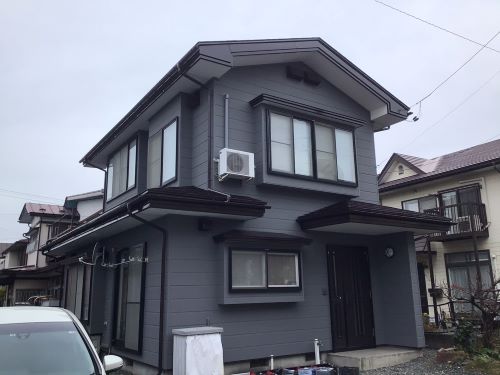 盛岡市Ｓ様邸屋根高耐候シリコン・外壁ＧＡＩＮＡ塗装！