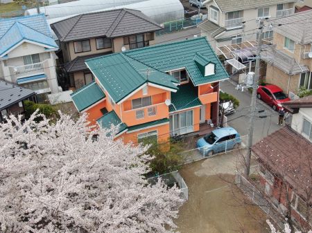 盛岡市Ａ様邸塗装工事　モニエル瓦！